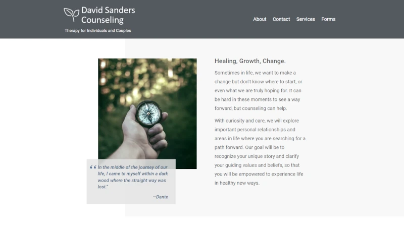 David Sanders Counseling Editing Advantage Web Editing Project